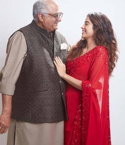 Janhvi Kapoor and Boney Kapoor